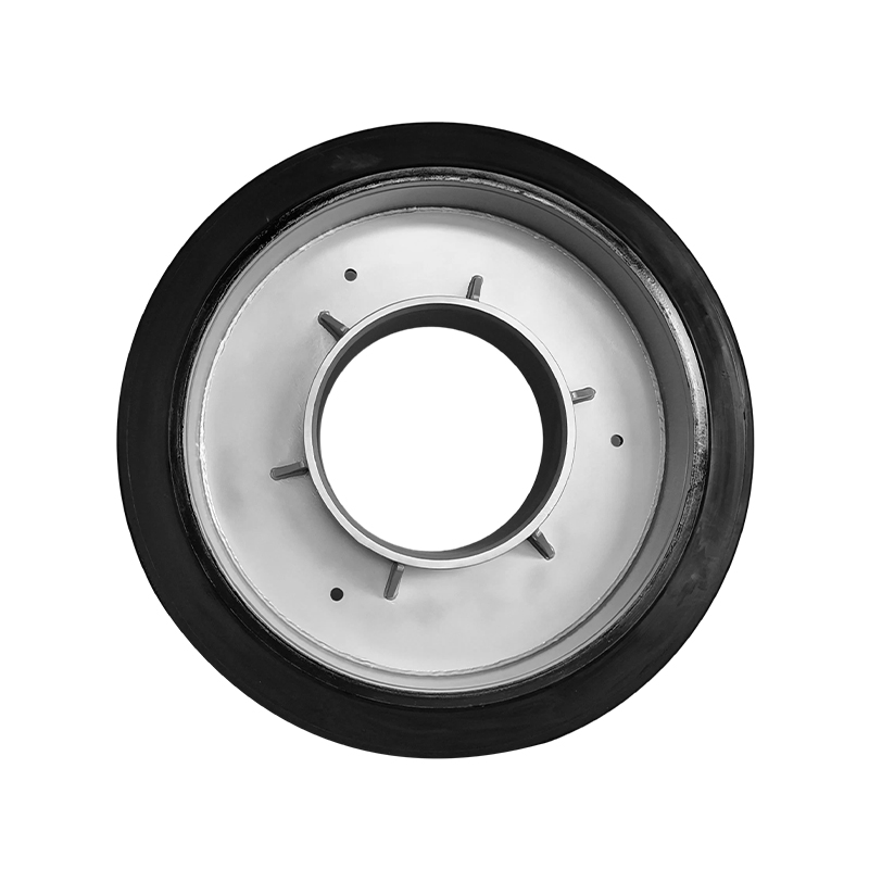 How do bonded solid tires completely eliminate the risk of tire blowouts and ensure port operation safety?